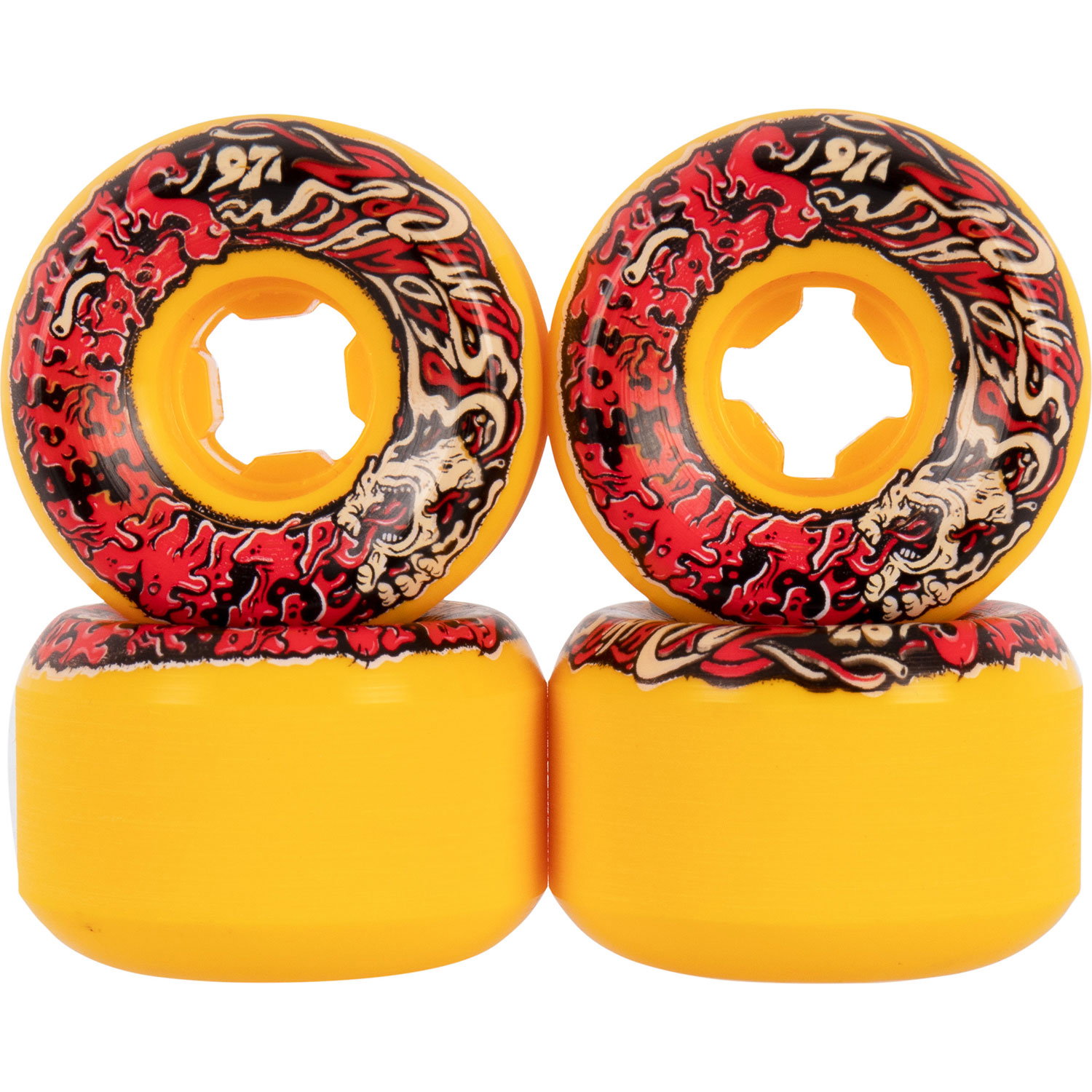 Image of Santa Cruz Slime Balls Vomit Mini II 97a Skateboard Wheels - Orange 53mm