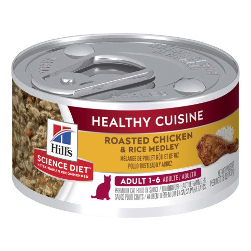 Image of Hills Science Diet Adult Cat Healthy Cuisine Chicken Canned  Food  12x79g