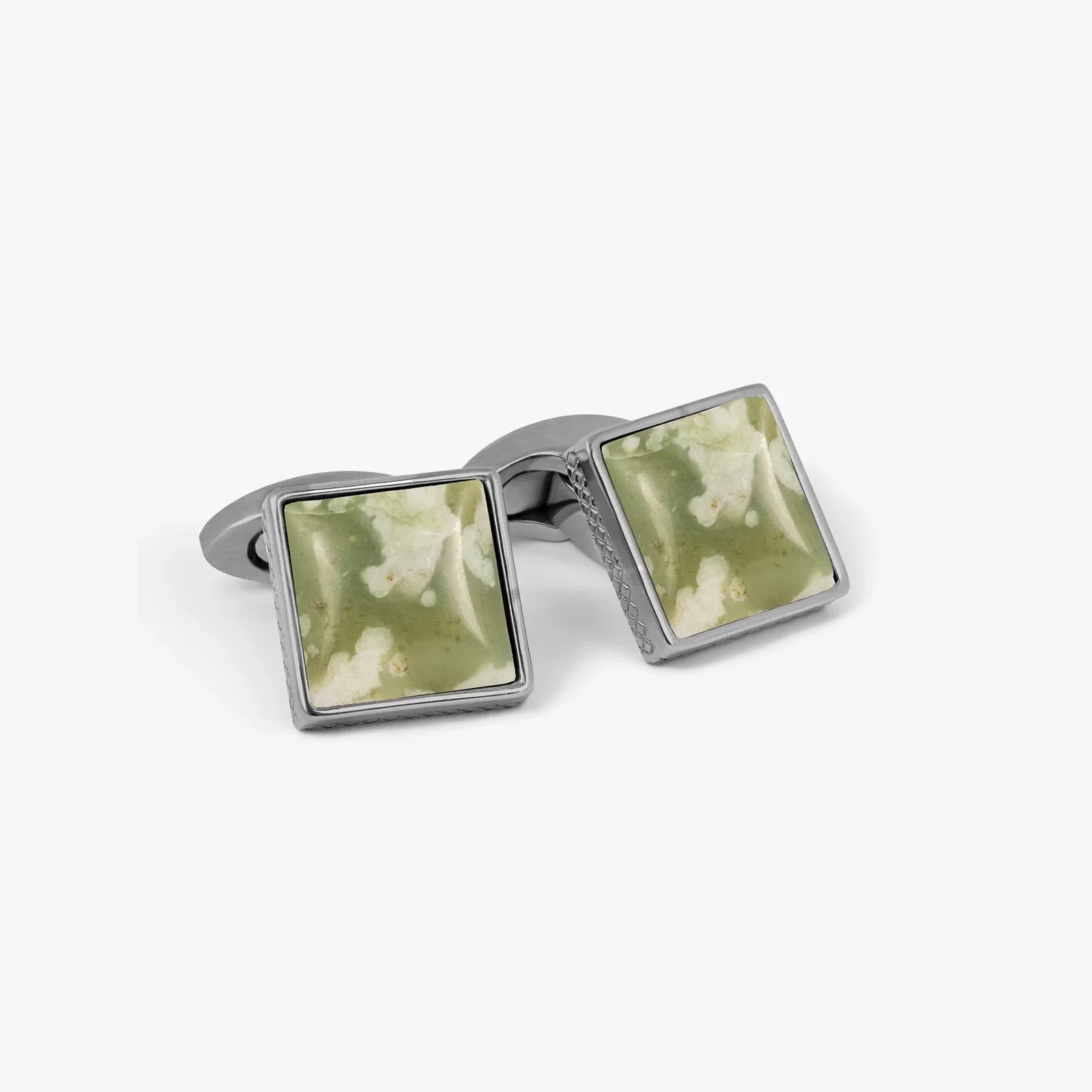 Image of Titanium Classic Cufflinks in Jade
