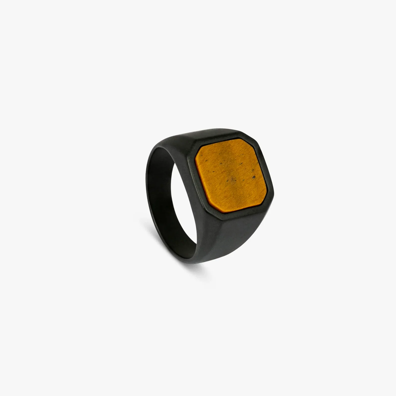 Image of Ceramic Signet ring with tiger eye