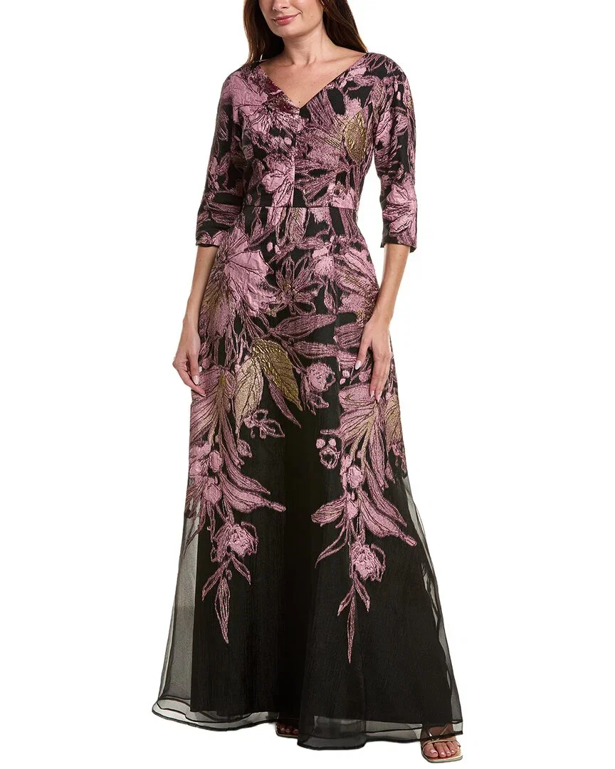 Image of Teri Jon By Rickie Freeman Printed Maxi Dress