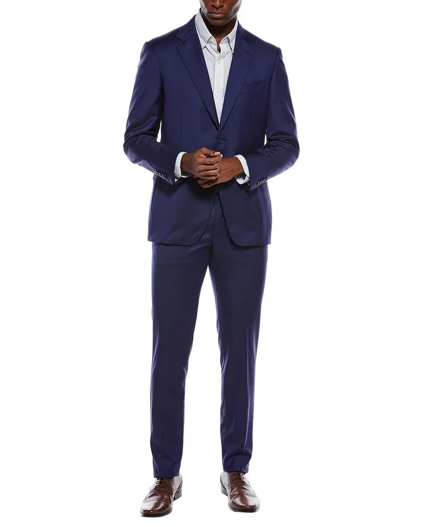 Image of Canali 2Pc Wool Suit With Flat Front Pant