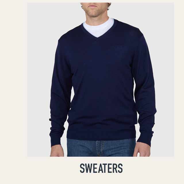 Shop sale sweaters — 40% off or more.