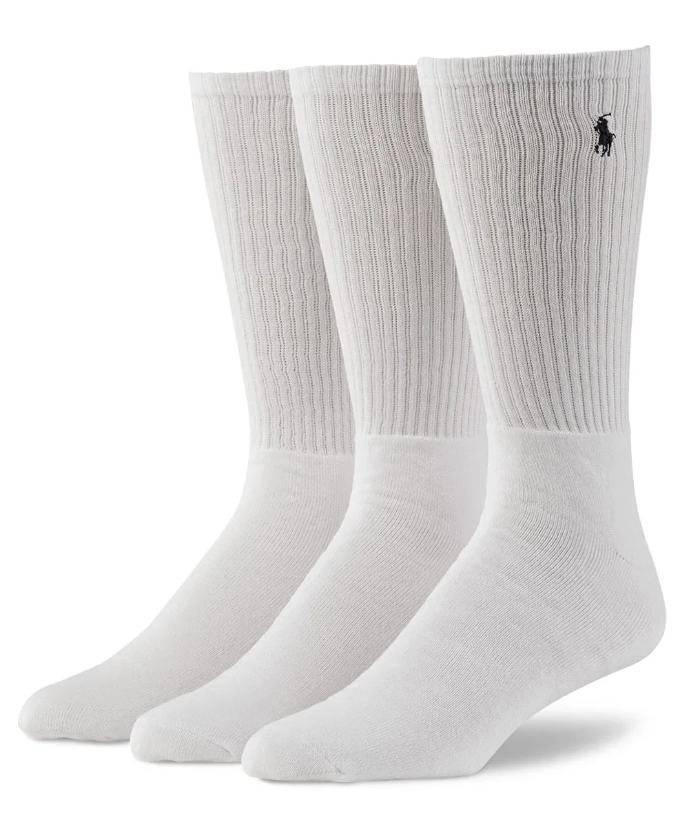 Polo Ralph Lauren Athletic Crew Socks (3-Pack)