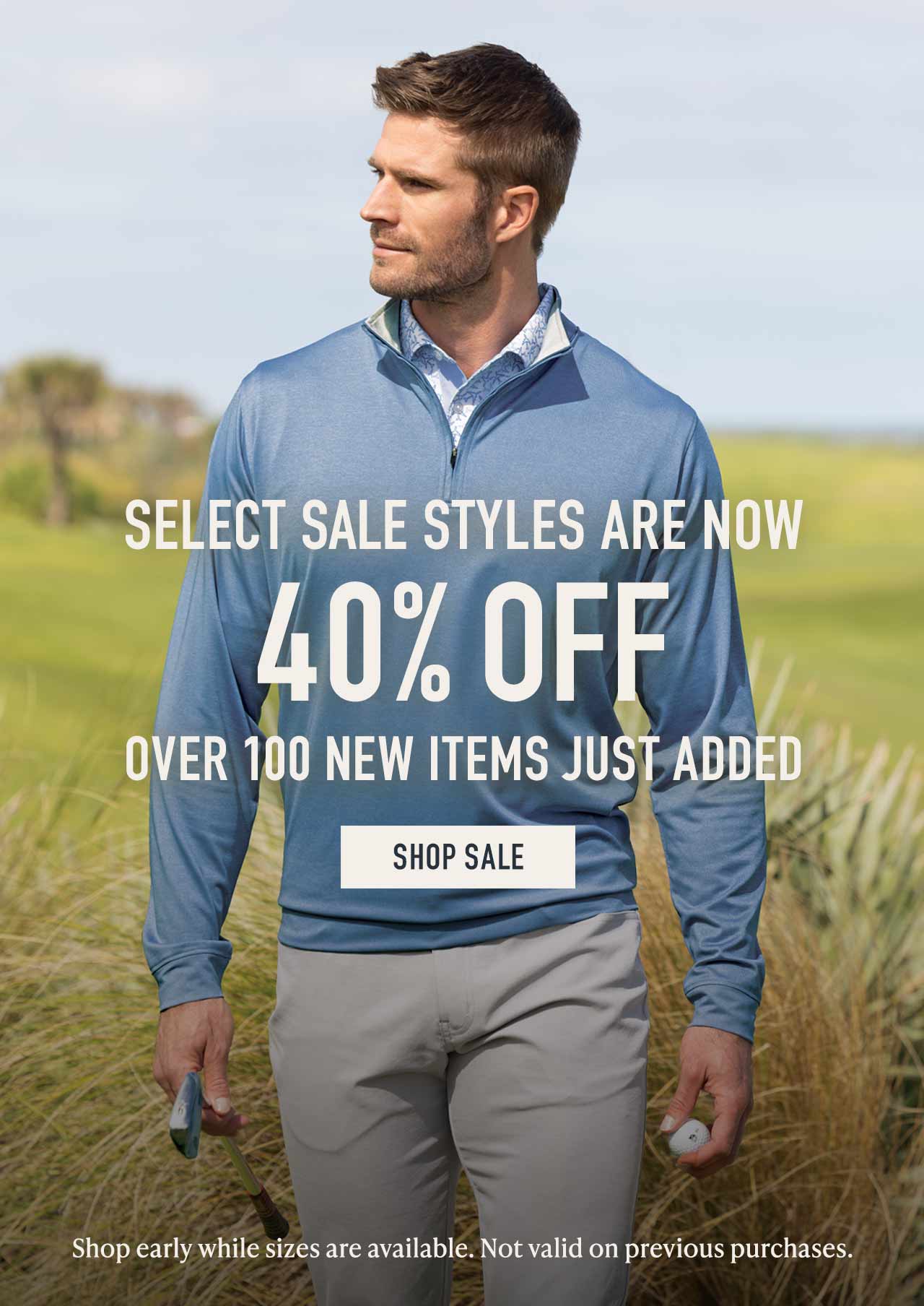 Now 40% off or more on select styles at the Westport Big & Tall Summer Sale.