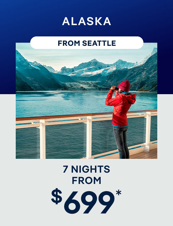 Alaska– 7 Nights From Seattle – Click to View Cruises & Book Now