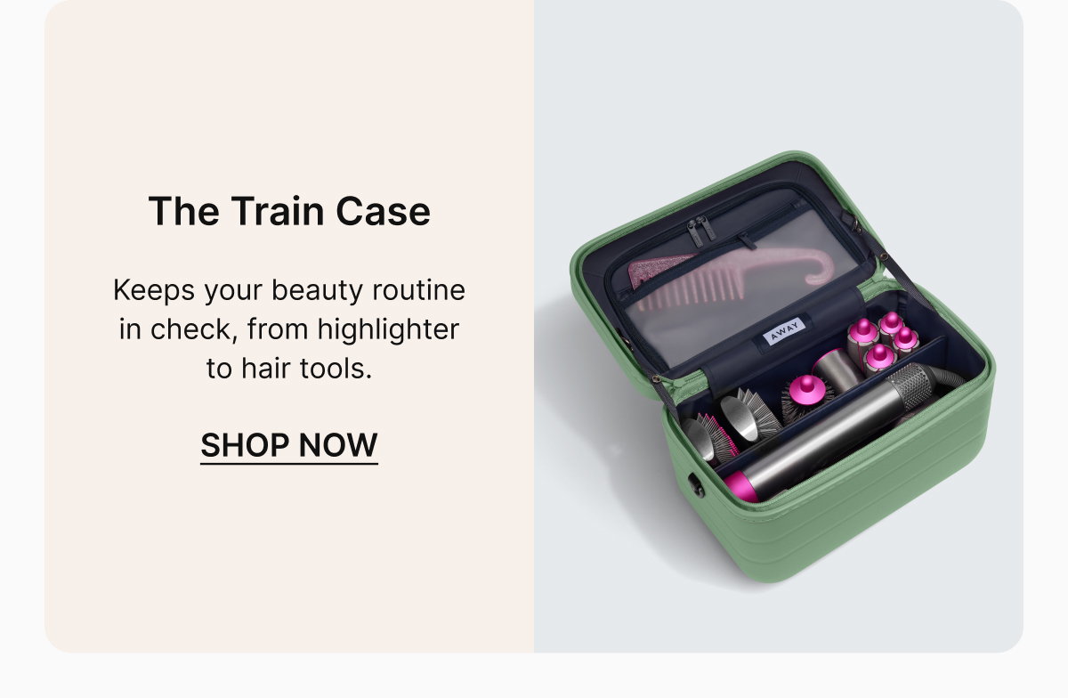 The Train Case | Keeps your beauty routine in check, from highlighter to hair tools.