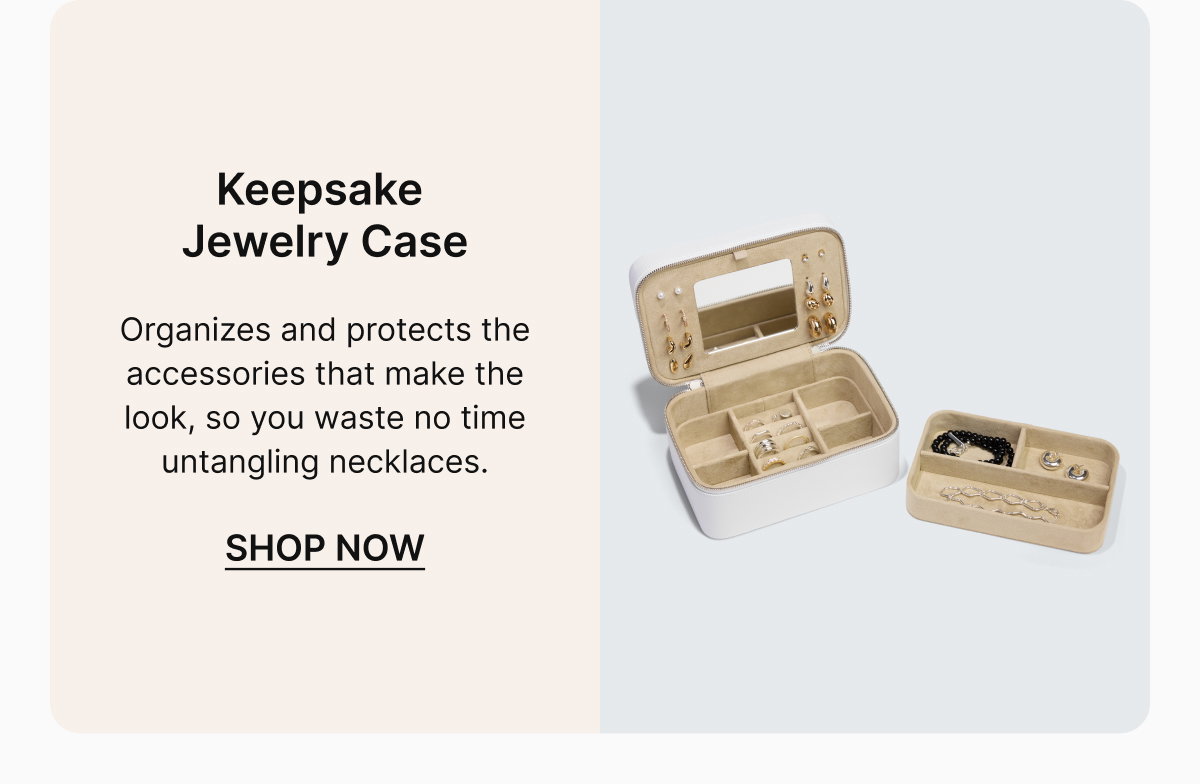Keepsake Jewelry Case | Organizes and protects the accessories that make the look, so you waste no time untangling necklaces.