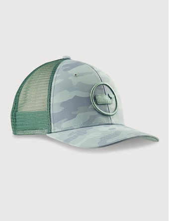 Performance Camo Whale Dot Trucker Hat