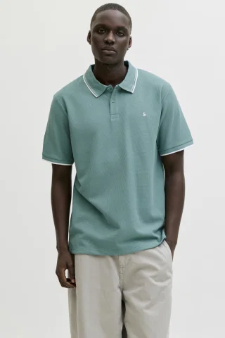 JJEAUSTIN POLO SS NOOS 12268130 Mineral Blue/Play