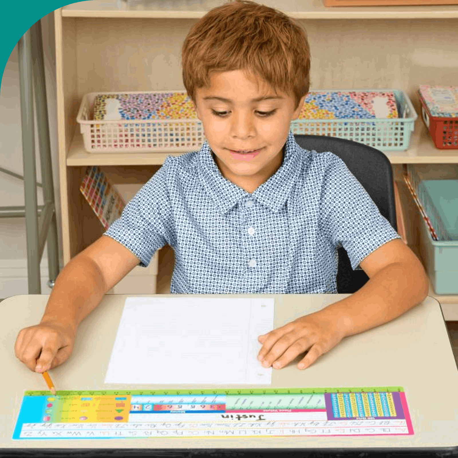 Zaner-Bloser Print Cursive Self-Adhesive Deluxe Plastic Desktop Helpers™ - Set Of 24