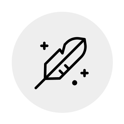 Icon depicting a feather