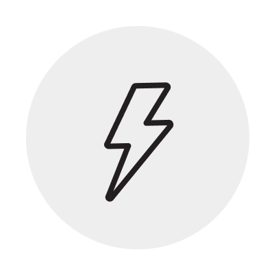 Icon depicting a lightning bolt