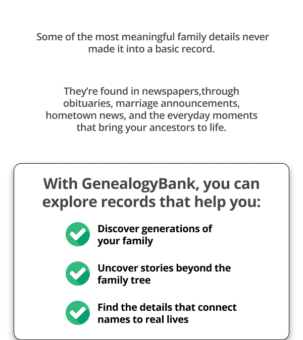  Some of the most meaningful family details never made it into a basic record.