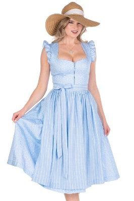 Midi Dirndl 2tlg. - PAULA - hellblau