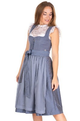 Cord Dirndl 2tlg. - LICHTENFELS - taubenblau