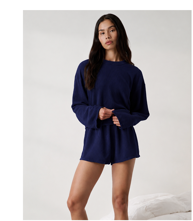 long sleeve top dark blue 