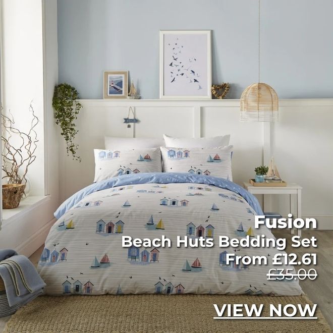 Fusion Beach Huts Bedding Set