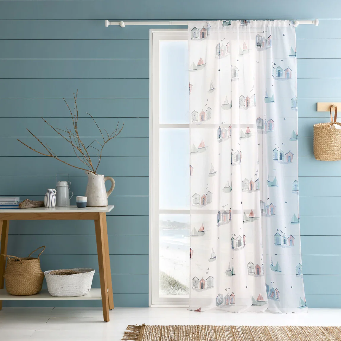 Fusion Beach Huts Coastal Curtain
