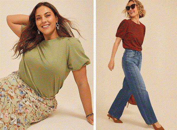 Models wearing maurices clothing.