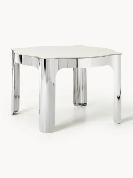 Mesa de comedor redonda con tablero de cristal Georgia, Ø 110 cm