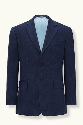Indigo Blue Pure Linen Jacket