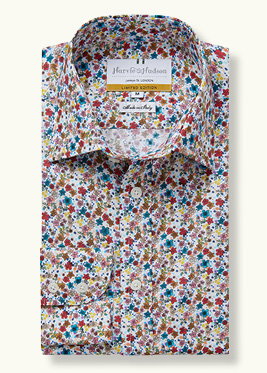 Multicolour Petals Cotton Casual Shirt