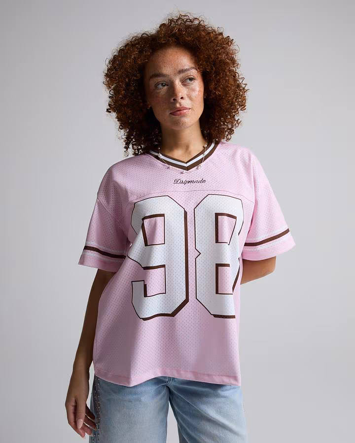 Dripmade Womens Touchdown Oversized Mesh Jersey
