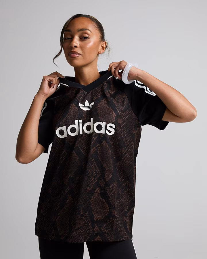 adidas Originals Womens Satin Snake Print Jersey