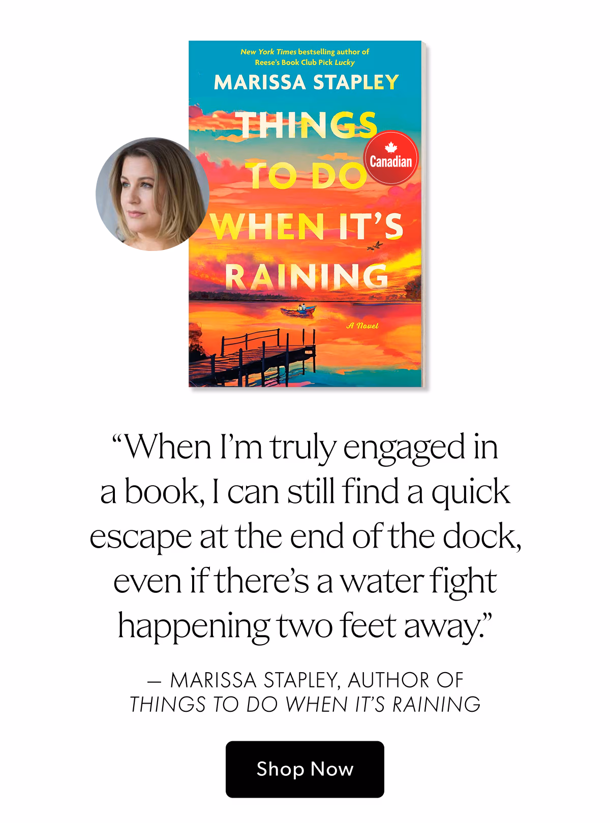 When I'm truly engaged in a book, I can still find a quick escape at the end of the dock, even if there's a water fight happening two feet away.