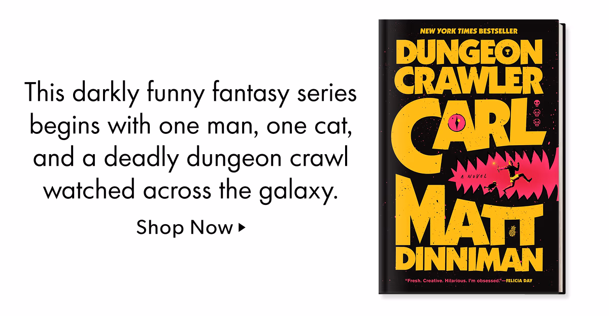 This darkly funny fantasy series begins with one man, one cat, and a deadly dungeon crawl watched across the galaxy.
