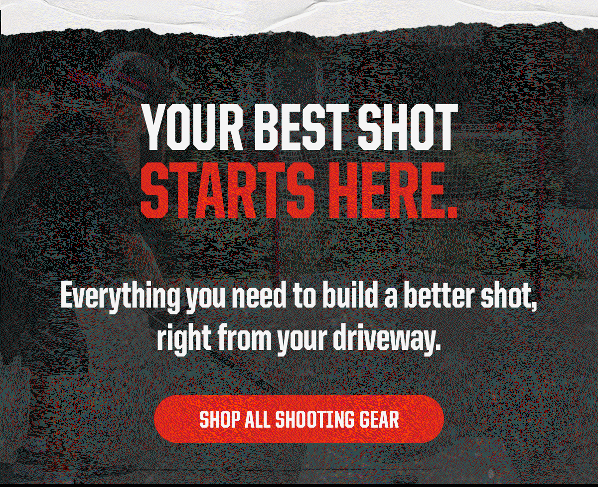Header: Your Best Shot Starts Here. Subheader: Everything you need to build a better shot, right from your driveway. CTA: Shop All Shooting Gear