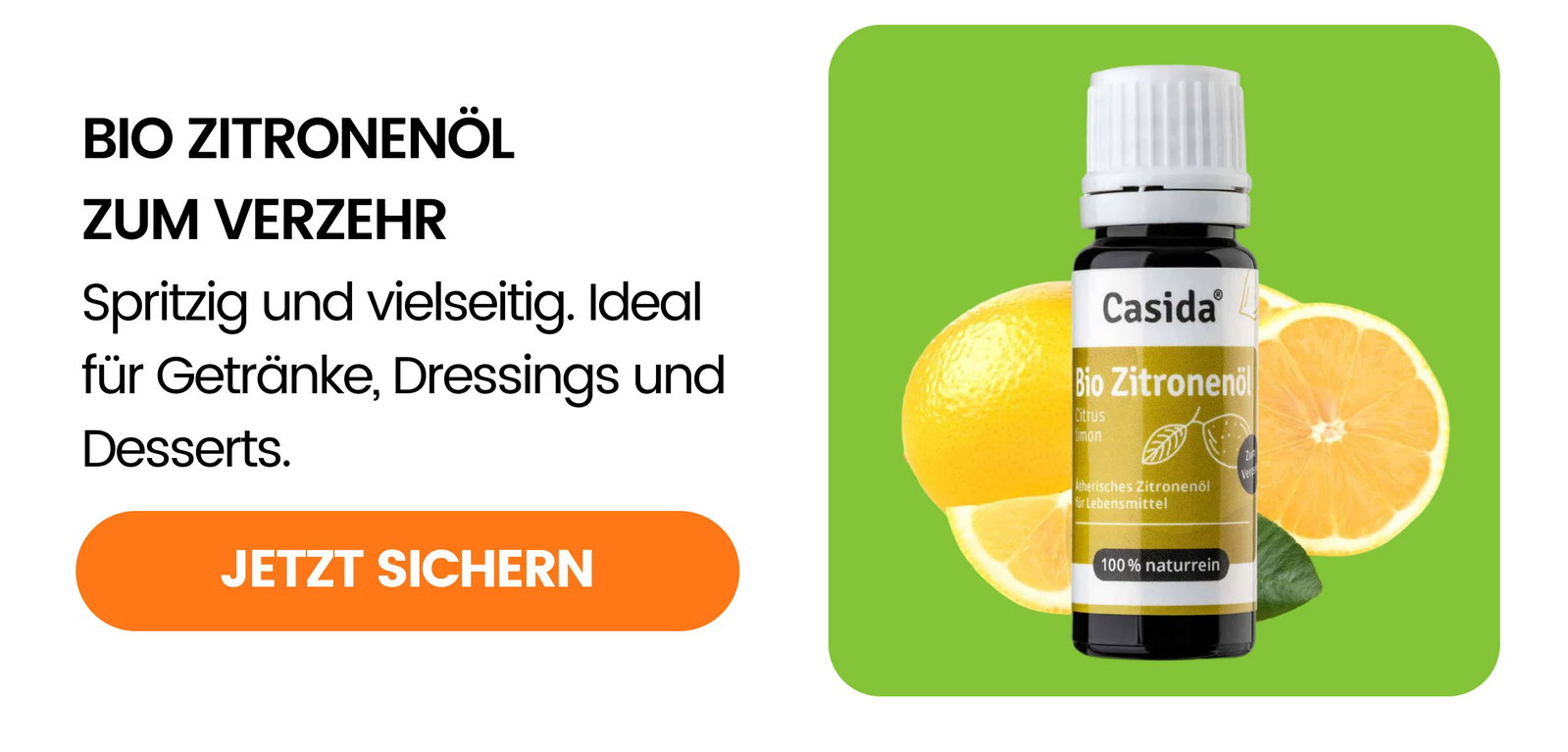 Bio Zitronenöl zum Verzehr