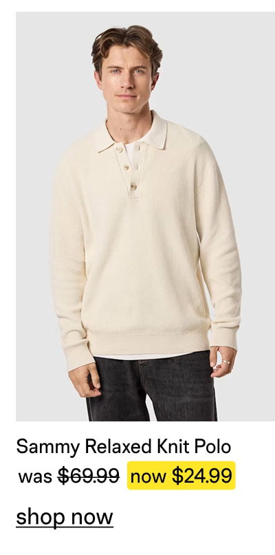 Ecru Sammy Cotton Relaxed Knit Polo
