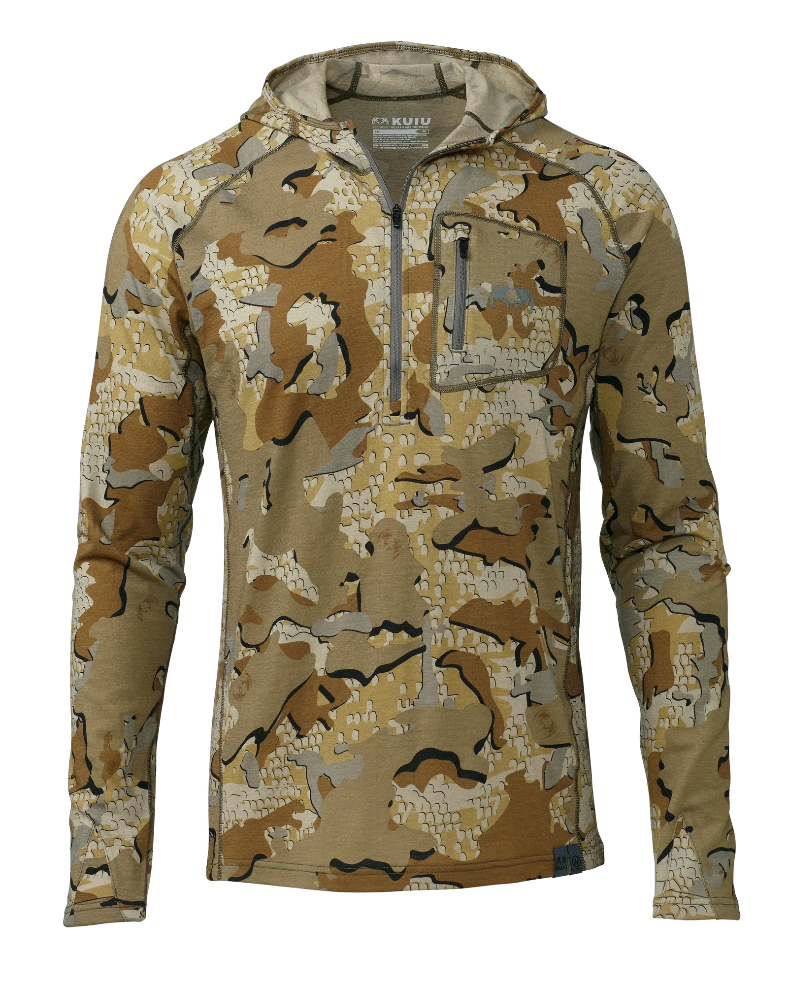 Image of ULTRA Merino 145 Zip-T Hoodie