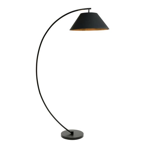 Nellie Curved Floor Lamp, Matte Black