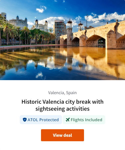 Historic Valencia city break with sightseeing activities
