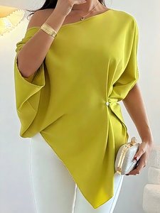 Image of Urban Plain Buttoned Blouse