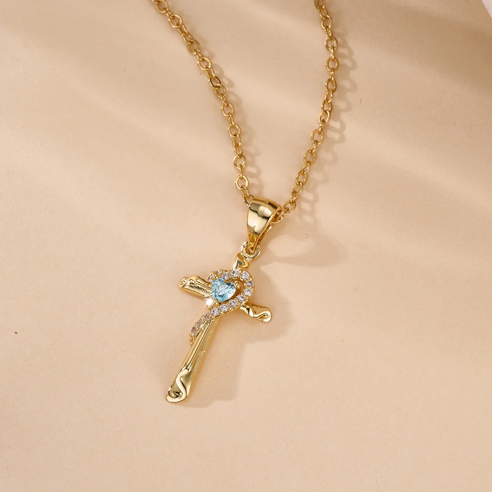 Heart Cross Necklace
