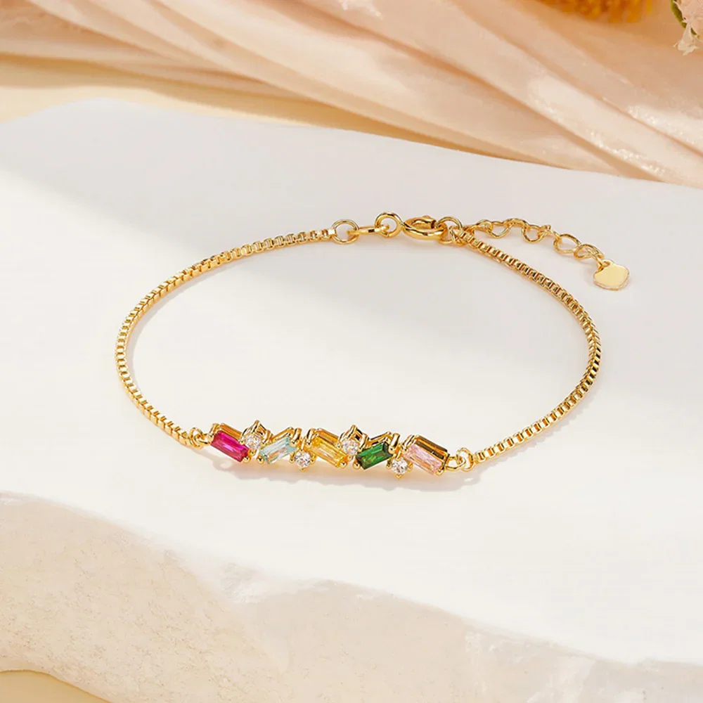 Baguette Birthstones Bracelet