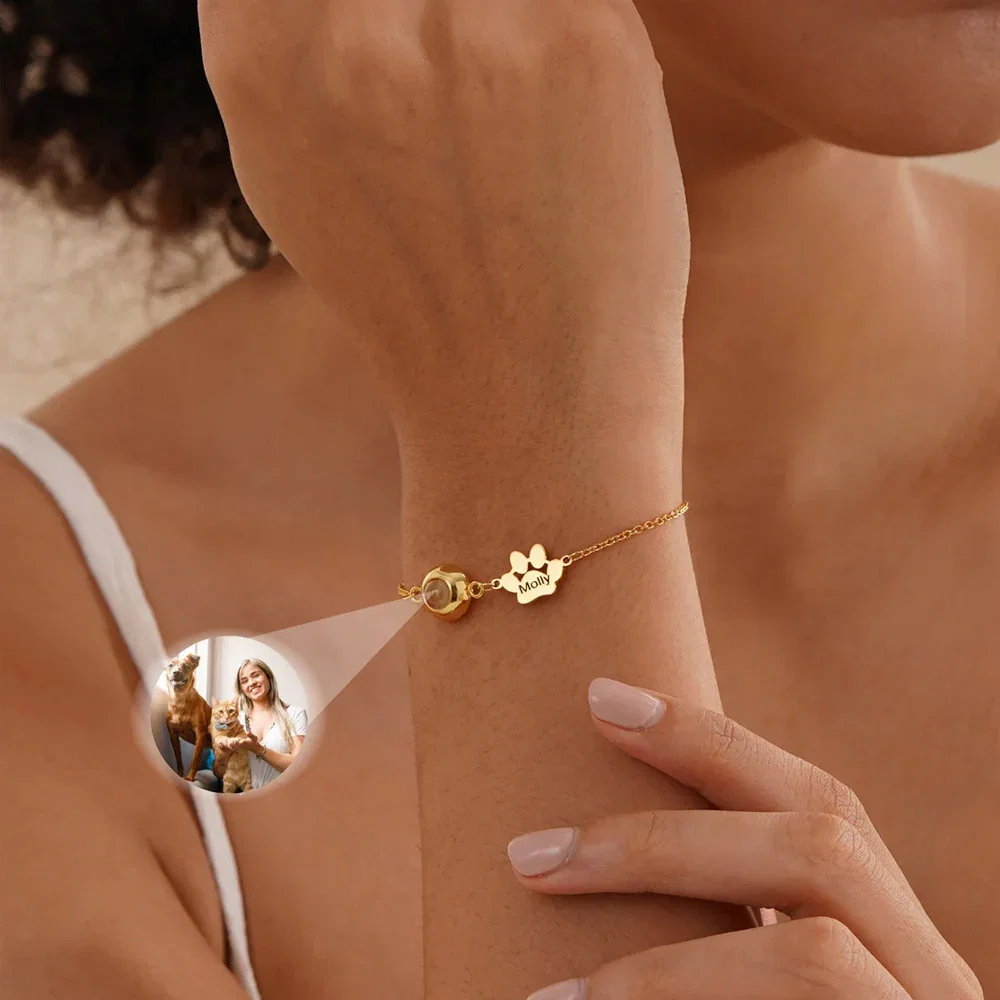 Pet Paw Print Bracelet