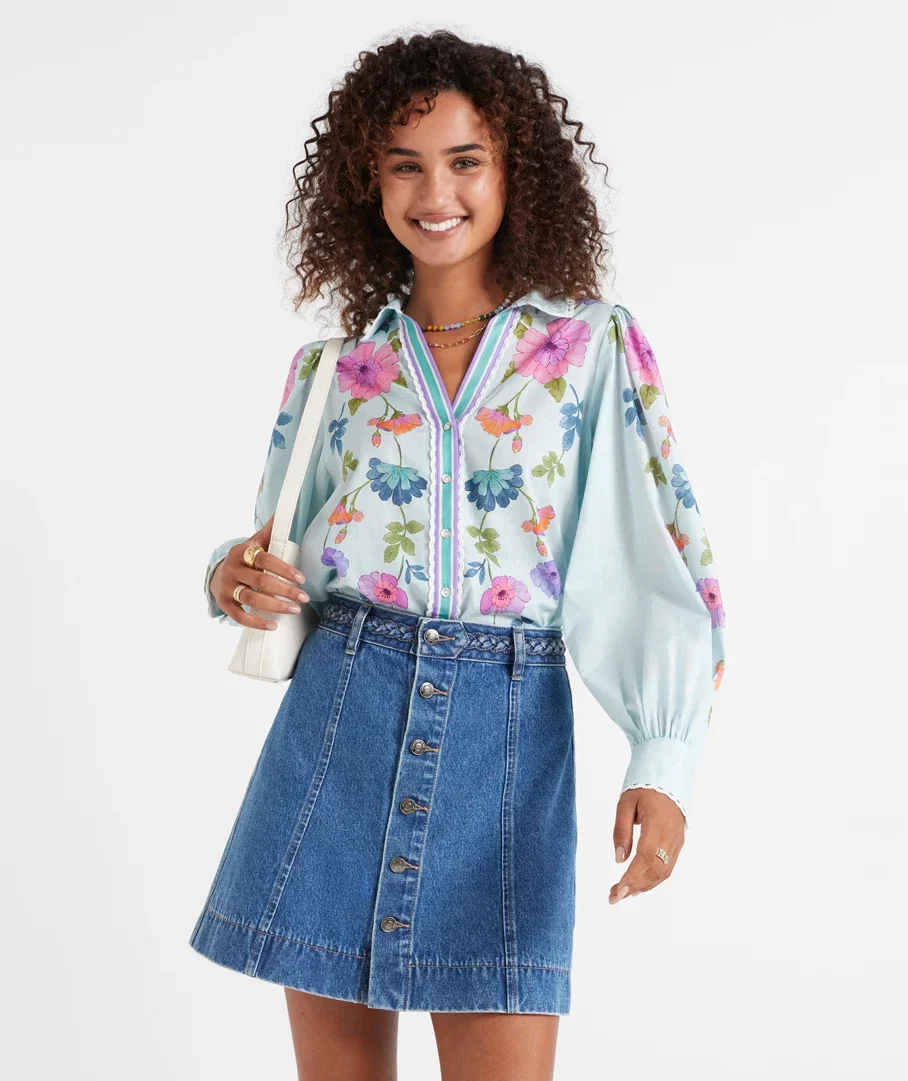 LEXI LACE TRIM BLOUSE