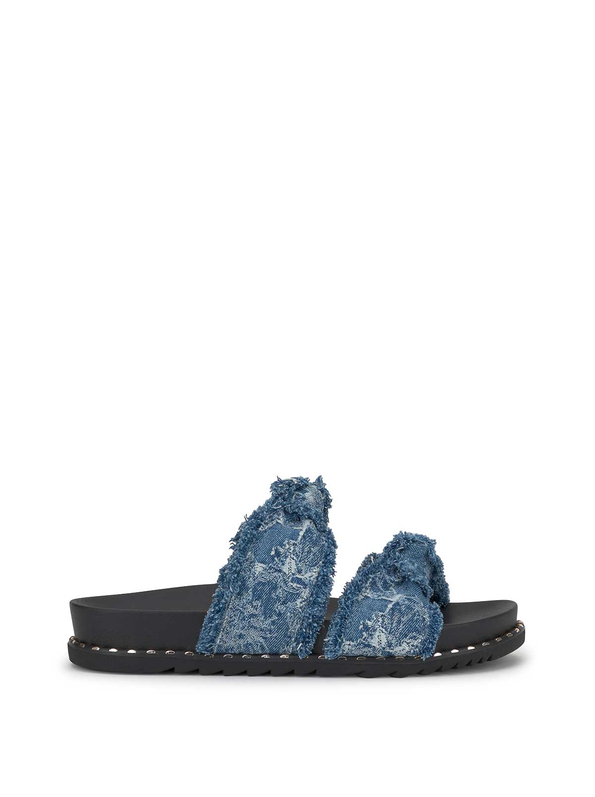 Image of Caralyna Flat Sandal in Denim