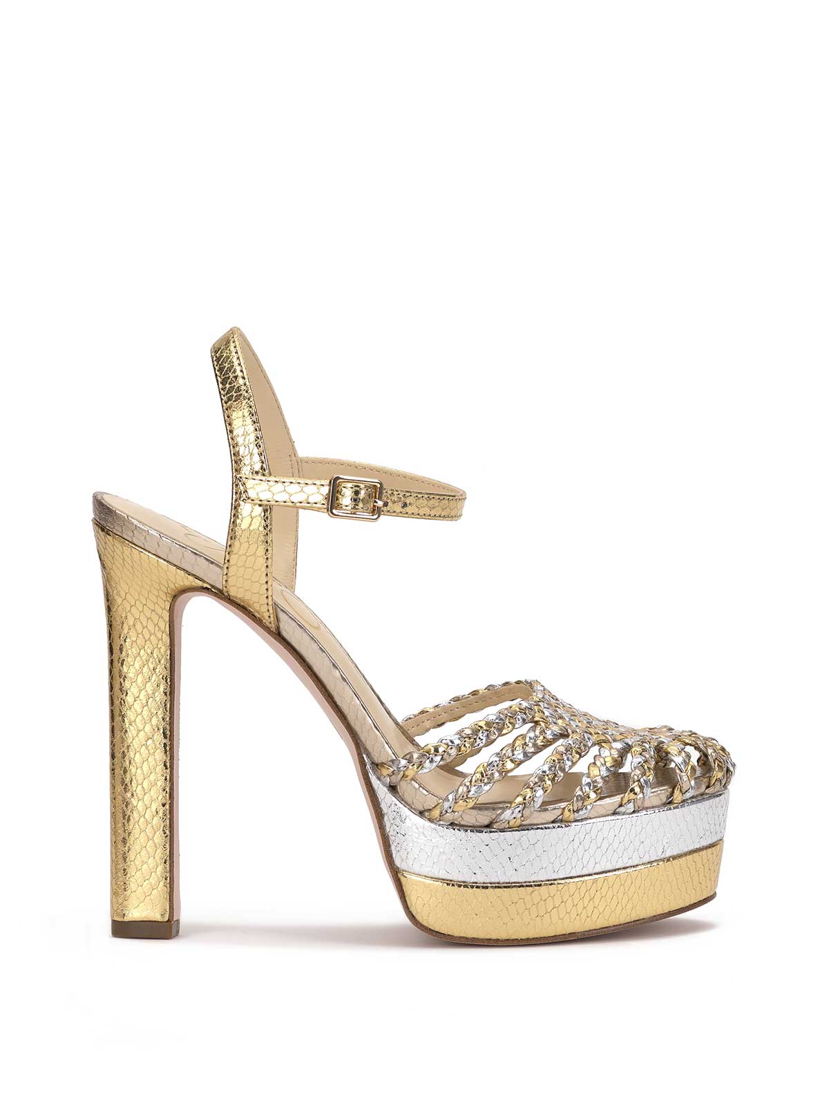Image of Inaia Braided Platform Sandal in Gold