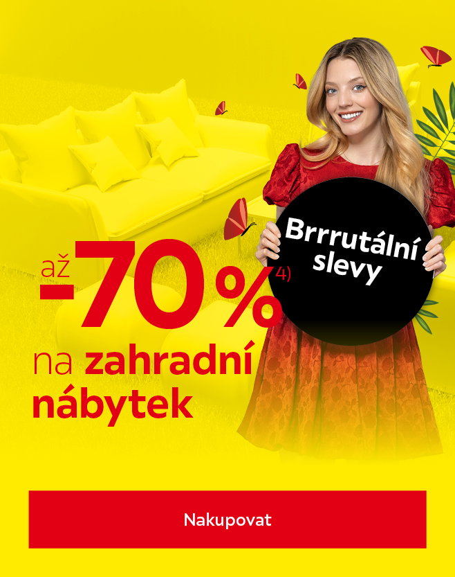 Sleva až 70 % na zahradní nábytek