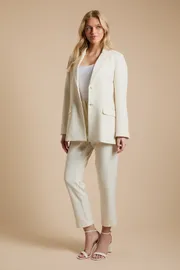 High Waist Tailored Tapered Trouser