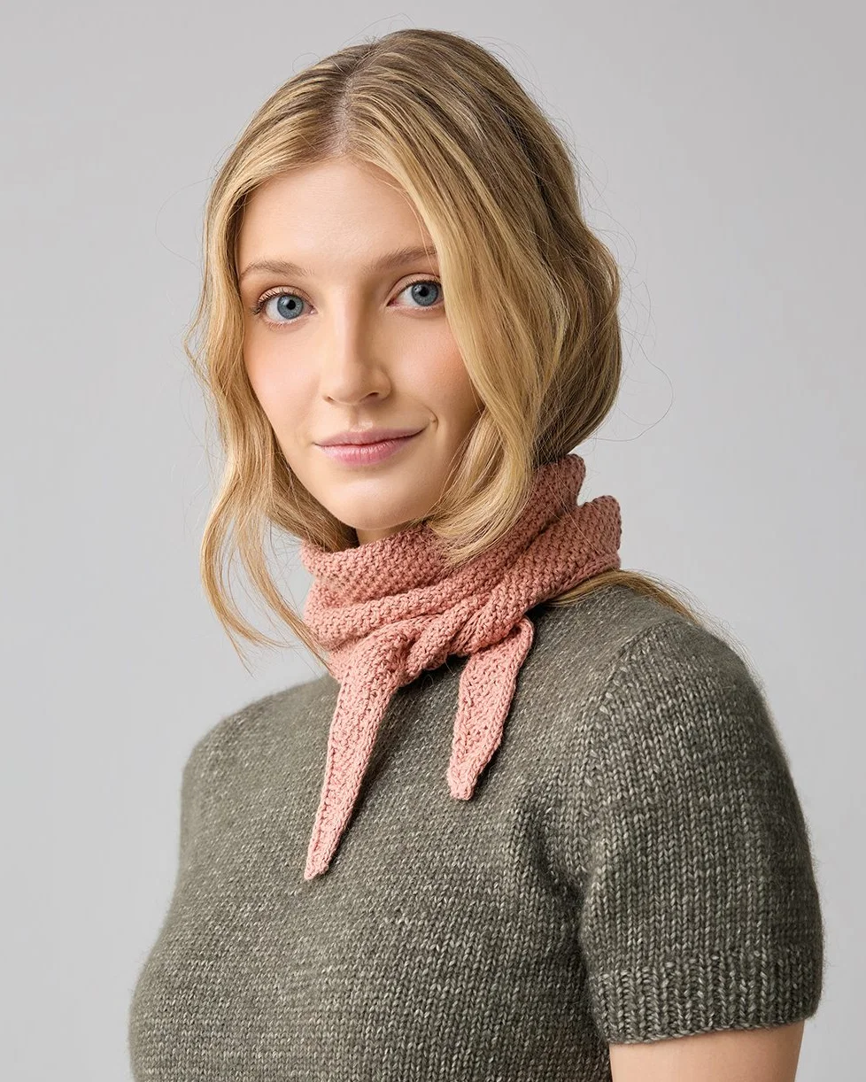 Strickset Tuch Altrosa