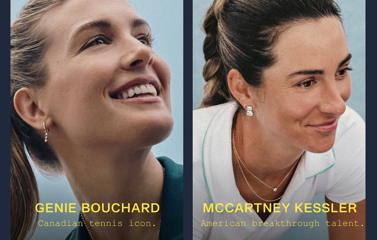 Genie Bouchard and McCartney Kessler.