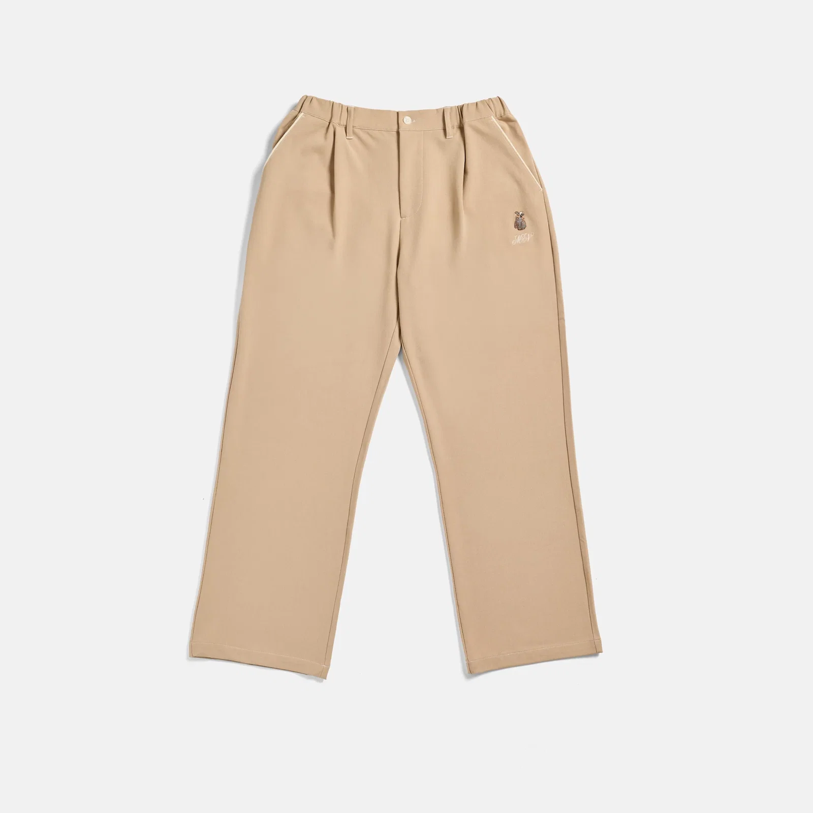 Image of Pleated Golf Trousers - Khaki