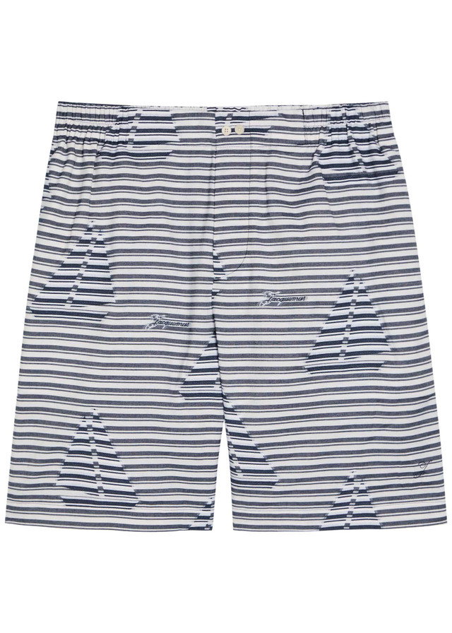 JACQUEMUS Le Short Caleçon striped jacquard cotton shorts